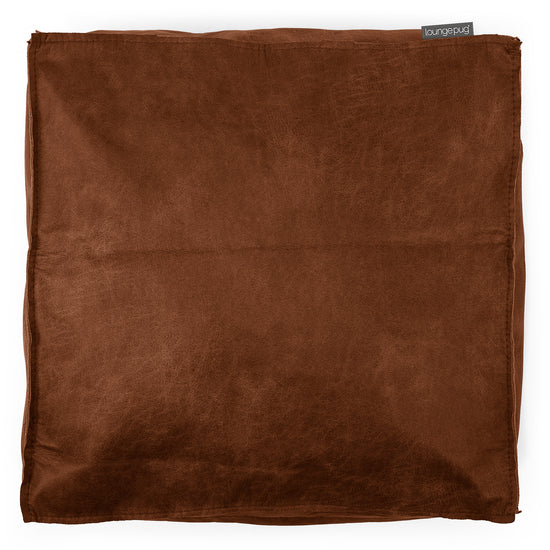 Large Floor Cushion - Distressed Leather British Tan 02