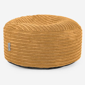 Large Round Footstool - Cord Golden Honey