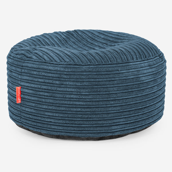 Ottoman Pouf - Cord Navy Blue