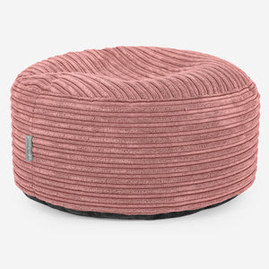 Large Round Footstool - Cord Peach
