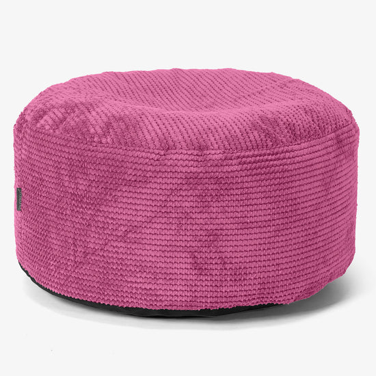 Large Round Footstool - Pom Pom Pink 01