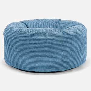 Large Round Pouffe - Pom Pom Sky Blue