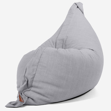 XL Pillow Beanbag - Linen Look Silver 02