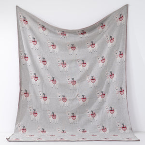 Throw / Blanket - Cotton Blend Llama