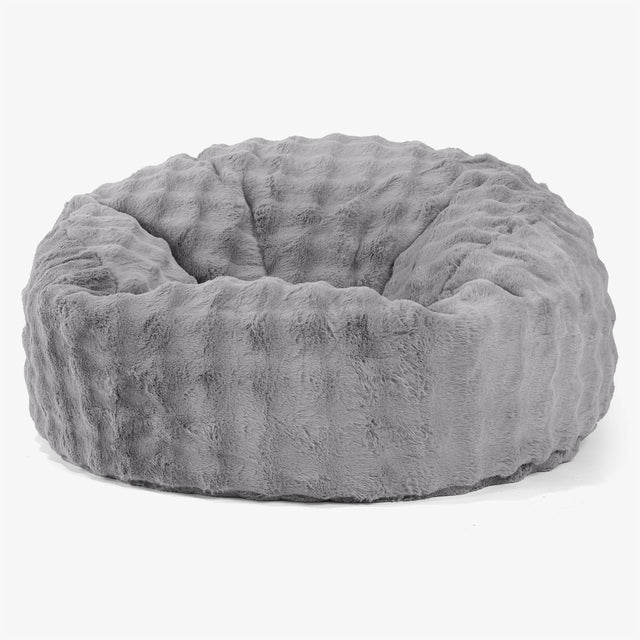 Mammoth Bean Bag Sofa - Bubble Faux Fur Grey 01