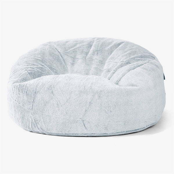 Mammoth Bean Bag Sofa - Fluffy Faux Fur Rabbit Dusty Blue 01