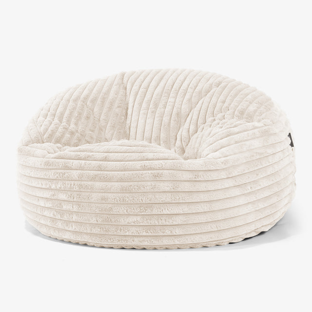 Mammoth Bean Bag Sofa - Ultra Plush Cord Cream 01