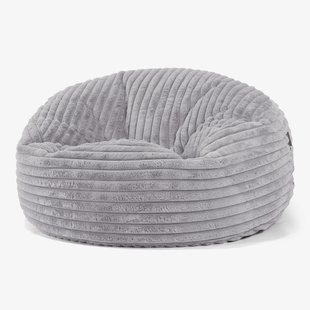 Mammoth Bean Bag Sofa - Ultra Plush Cord Grey 01