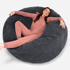 Mega Mammoth Bean Bag Sofa - Pom Pom Black