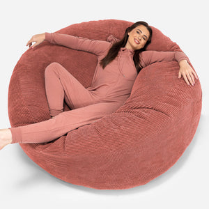 Mega Mammoth Bean Bag Sofa - Pom Pom Pumpkin Orange