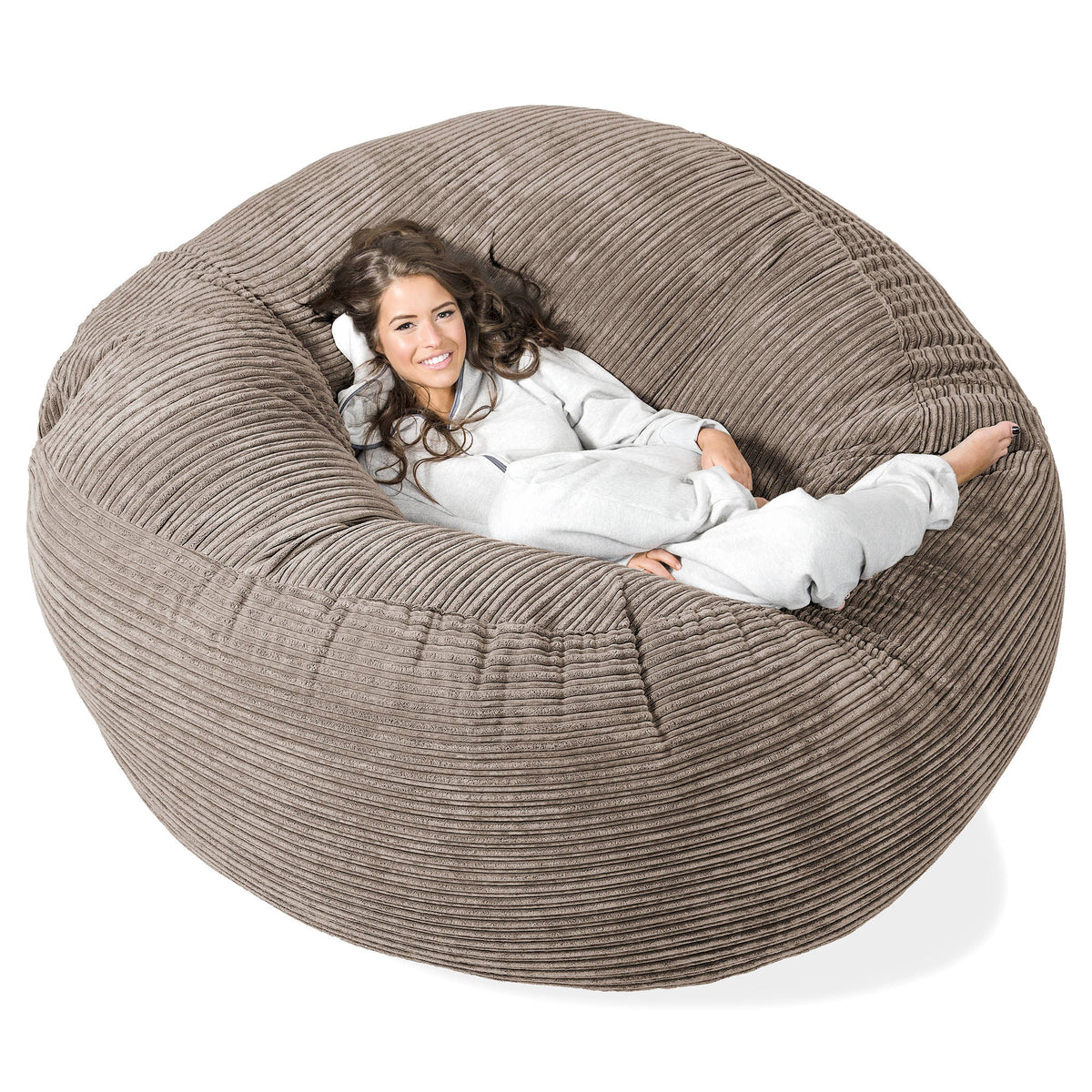 Lounge Pug Mega Mammoth Bean Bag Sofa Cord Dovetail Grey– Big Bertha ...