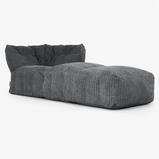 modular-sofa-bean-bag-right-chaise-section-cord-black 01