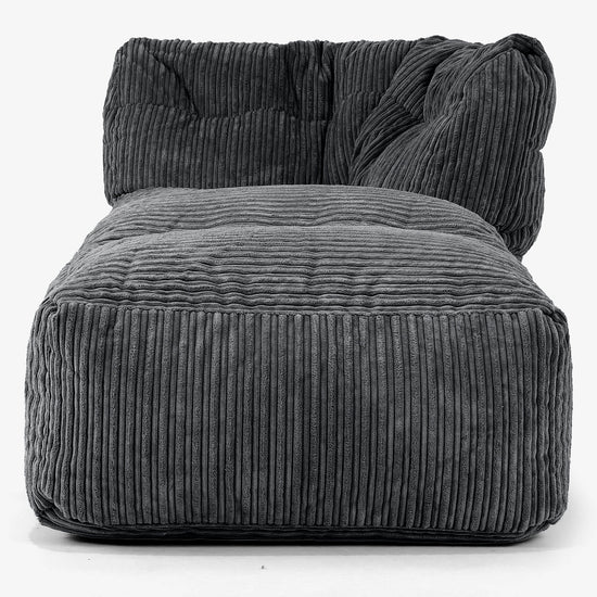 modular-sofa-bean-bag-right-chaise-section-cord-black 02