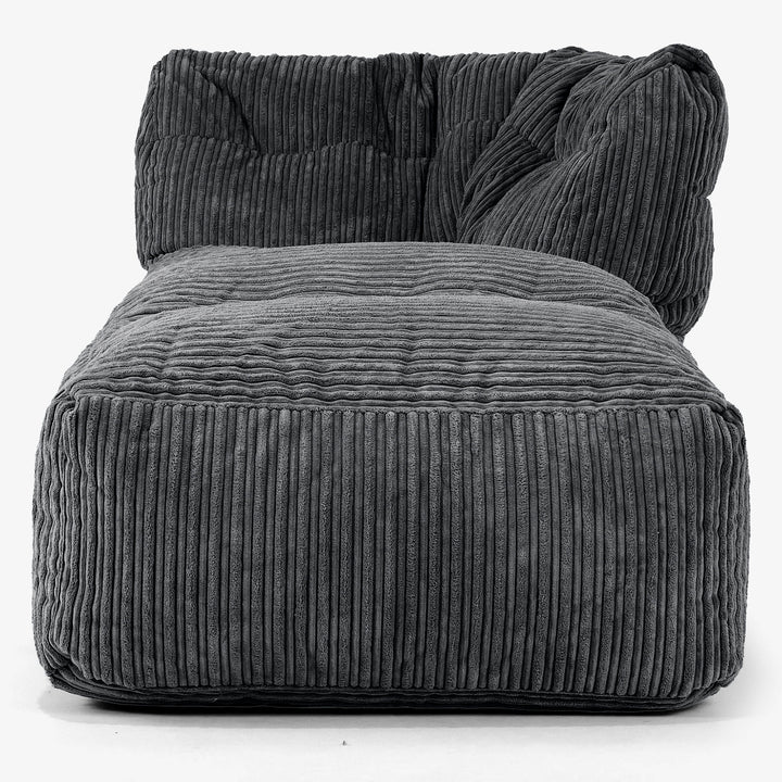 modular-sofa-bean-bag-right-chaise-section-cord-black 02