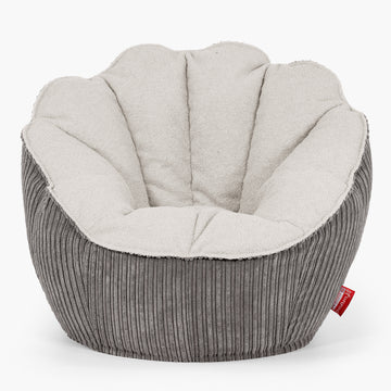 Natalia Sacco Bean Bag Chair - Boucle & Cord Graphite Grey 01