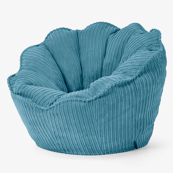 Natalia Sacco Bean Bag Chair - Cord Aegean Blue 02