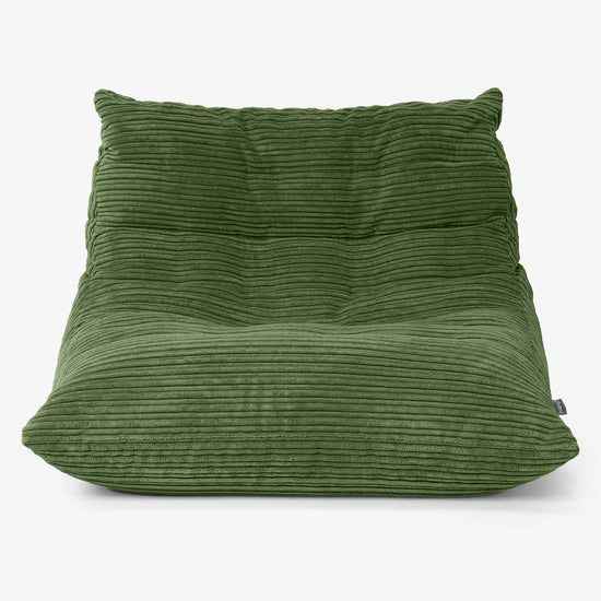 Noah Floor Chair Bean Bag - Cord Forest Green 01