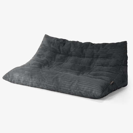 Noah Floor Sofa Bean Bag - Cord Black 02