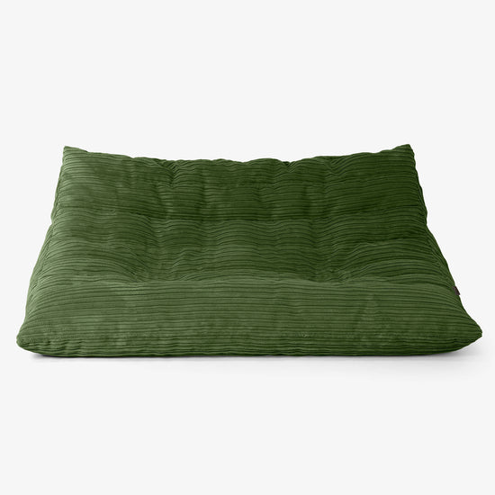 Noah Floor Sofa Bean Bag - Cord Forest Green 01