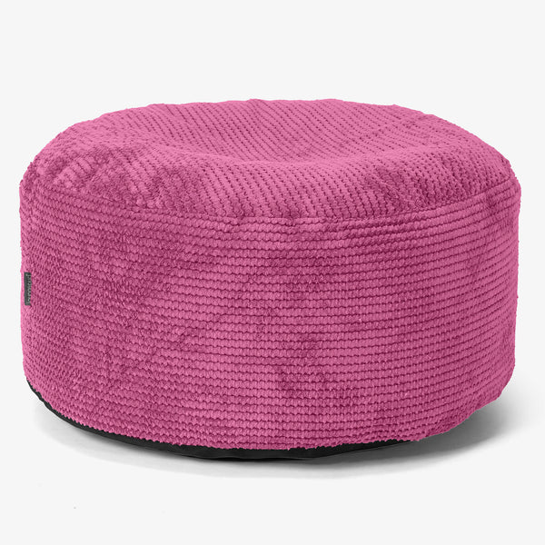 Ottoman Pouf with a Serving Tray - Pom Pom Pink 01
