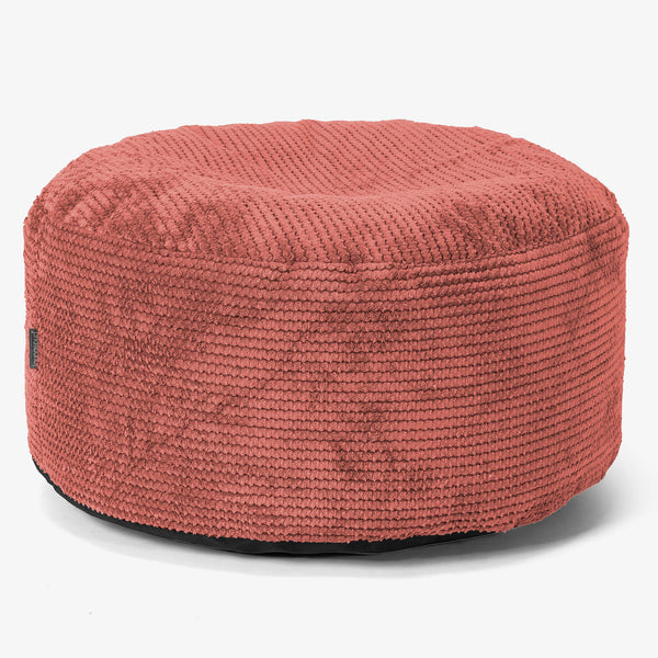 Ottoman Pouf with a Serving Tray - Pom Pom Pumpkin Orange 01