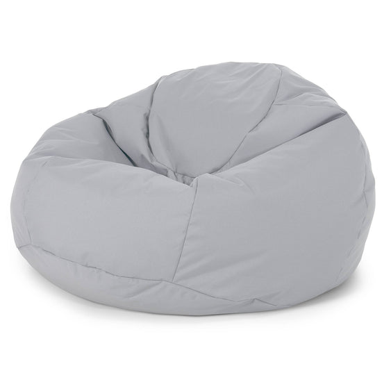 Classic Bean Bag Chair - Outdoor Easy Care Silver Grey 01