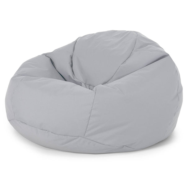 Classic Bean Bag Chair - Outdoor Easy Care Silver Grey 01