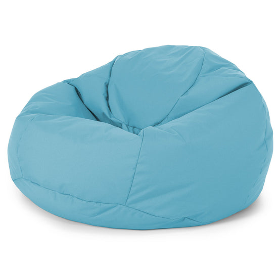 Classic Bean Bag Chair - Outdoor Easy Care Turquoise Blue 01