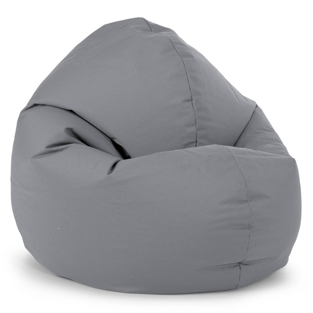 Flexforma Adult Bean Bag Chair - Outdoor Easy Care Dark Grey 01