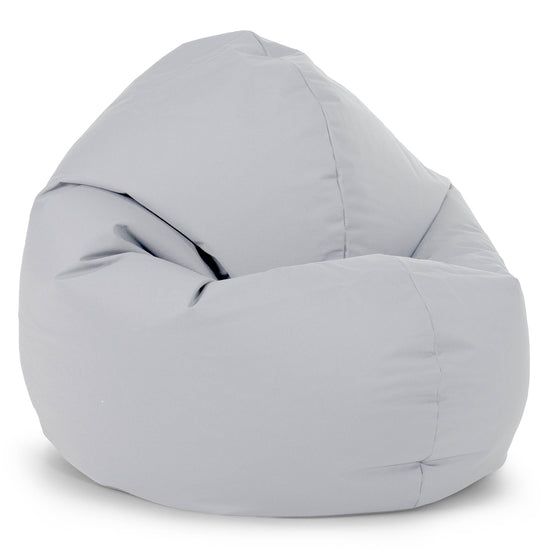 Flexforma Adult Bean Bag Chair - Outdoor Easy Care Silver Grey 01