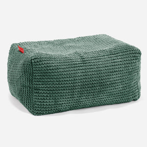 Small Footstool - Pom Pom Emerald Green