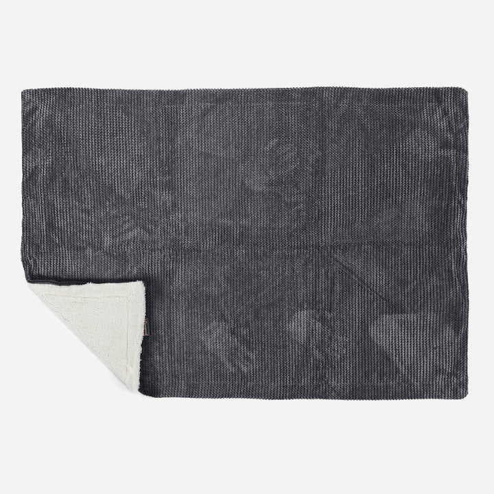 Sherpa Throw / Blanket - Pom Pom Black 03