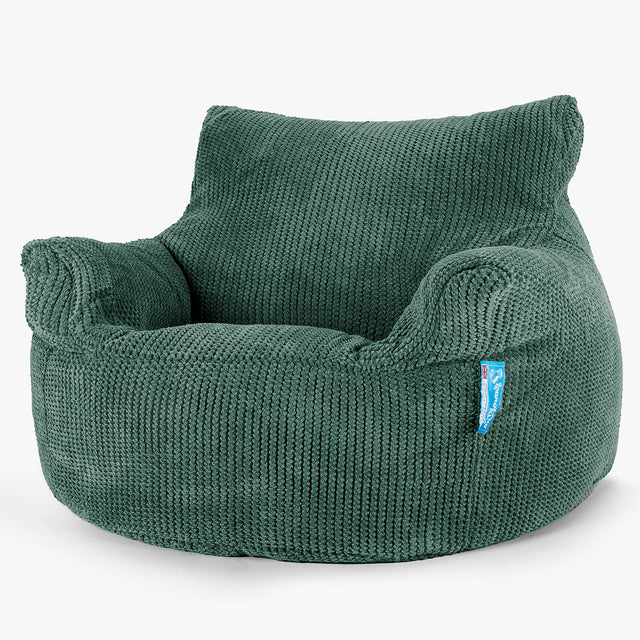 Children's Armchair Bean Bag 3-8 yr - Pom Pom Emerald Green 01