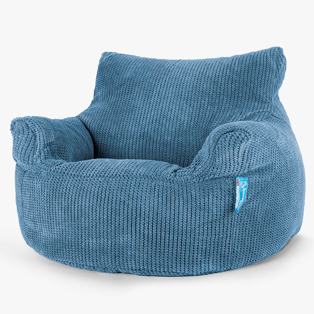 Children's Armchair Bean Bag 3-8 yr - Pom Pom Sky Blue 01