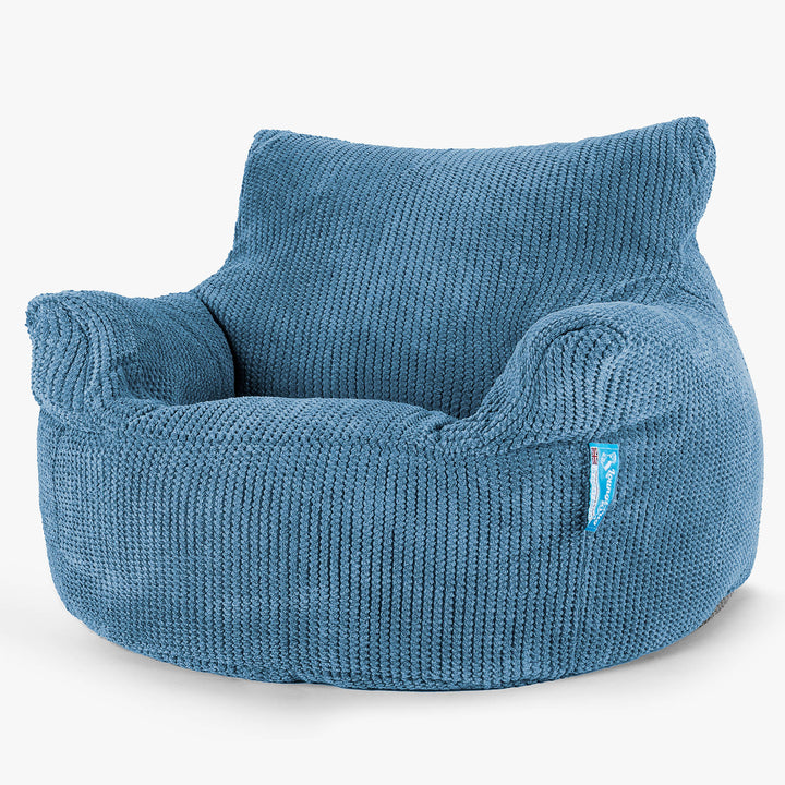 Children's Armchair Bean Bag 3-8 yr - Pom Pom Sky Blue 01