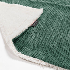 Sherpa Throw / Blanket - Pom Pom Emerald Green