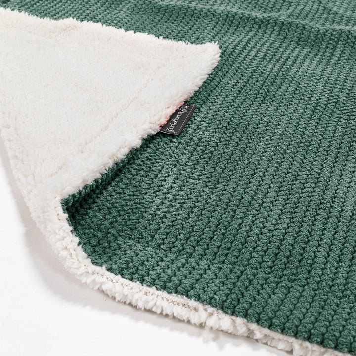 Sherpa Throw / Blanket - Pom Pom Emerald Green 01