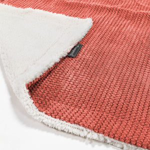 Sherpa Throw / Blanket - Pom Pom Pumpkin Orange