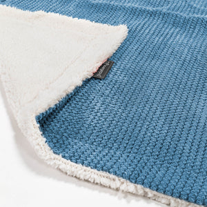 Sherpa Throw / Blanket - Pom Pom Sky Blue
