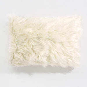 Rectangular Scatter Cushion Cover 35 x 50cm - Mongolian Fur Cream