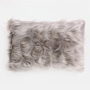 Rectangular Scatter Cushion Cover 35 x 50cm - Mongolian Fur Grey