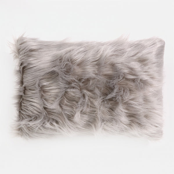 Rectangular Scatter Cushion Cover 35 x 50cm - Mongolian Fur Grey