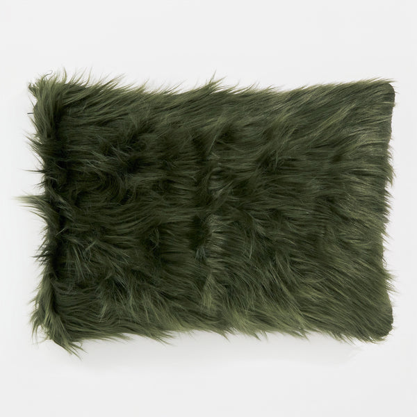 Rectangular Scatter Cushion Cover 35 x 50cm - Mongolian Fur Sage Green