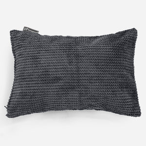 Rectangular Scatter Cushion Cover 35 x 50cm - Pom Pom Black