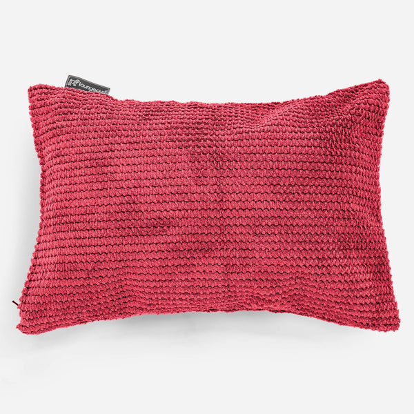 Rectangular Scatter Cushion Cover 35 x 50cm - Pom Pom Pastel Red 01