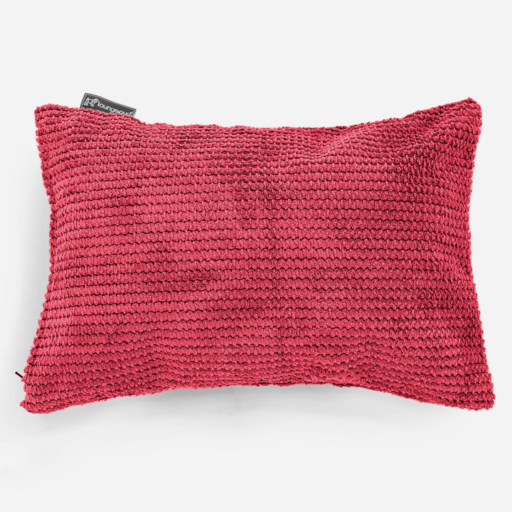 Rectangular Scatter Cushion Cover 35 x 50cm - Pom Pom Pastel Red 01