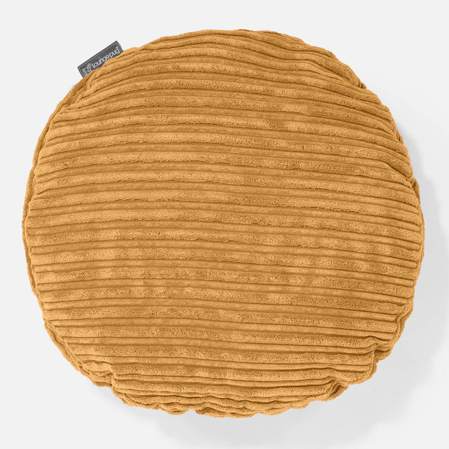 Round Scatter Cushion Cover 50cm - Cord Golden Honey 01