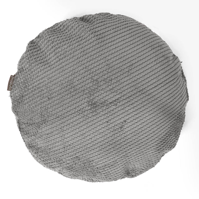 Round Scatter Cushion Cover 50cm - Pom Pom Charcoal 01