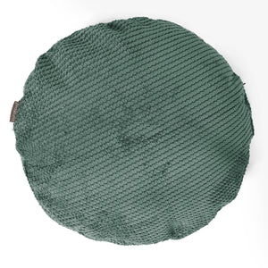 Round Scatter Cushion Cover 50cm - Pom Pom Emerald Green