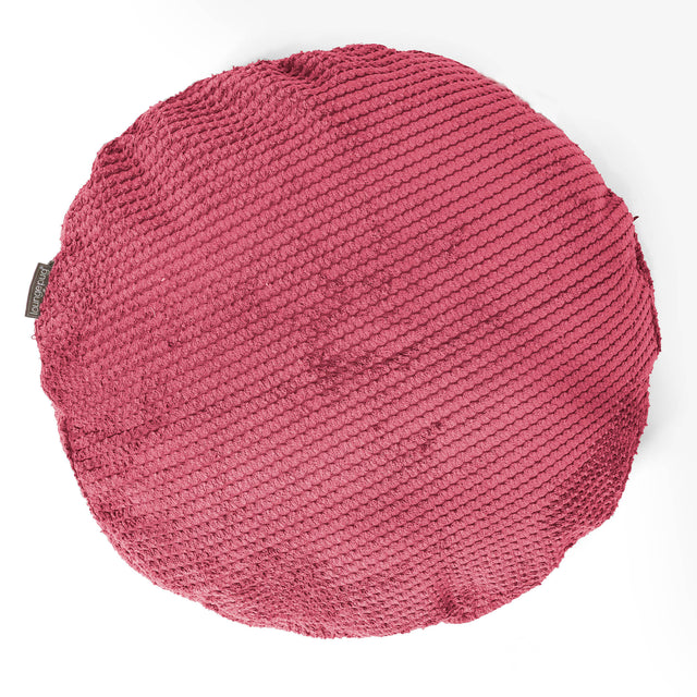 Round Scatter Cushion Cover 50cm - Pom Pom Pastel Red 01
